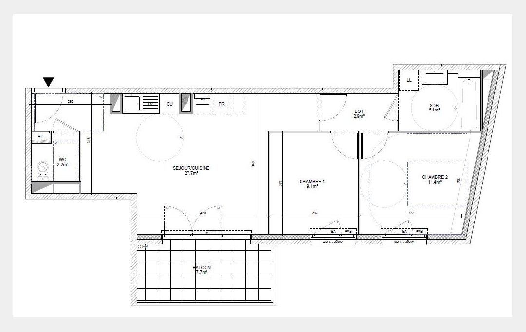 Annonces VAL DE SAONE : Appartement | ECULLY (69130) | 58 m2 | 309 000 € 